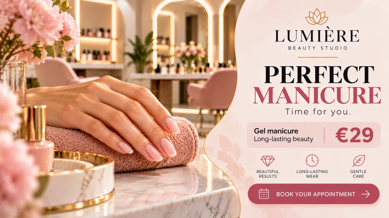 Digital signage campaign example for beauty salons
