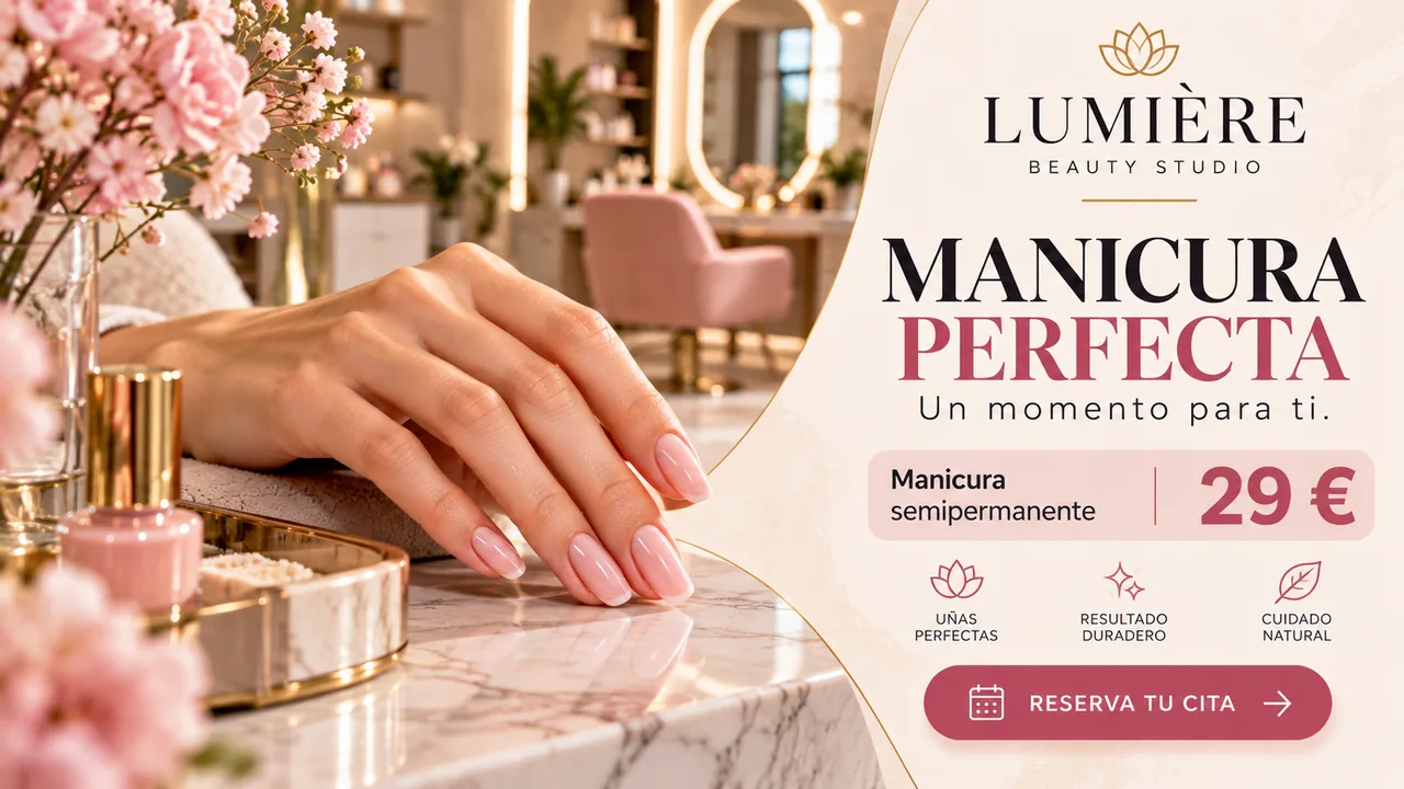 Ejemplo de campaña de cartelería digital para salones de belleza