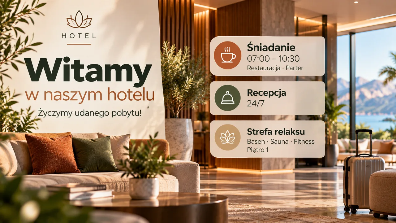 Przykład kampanii digital signage dla hoteli