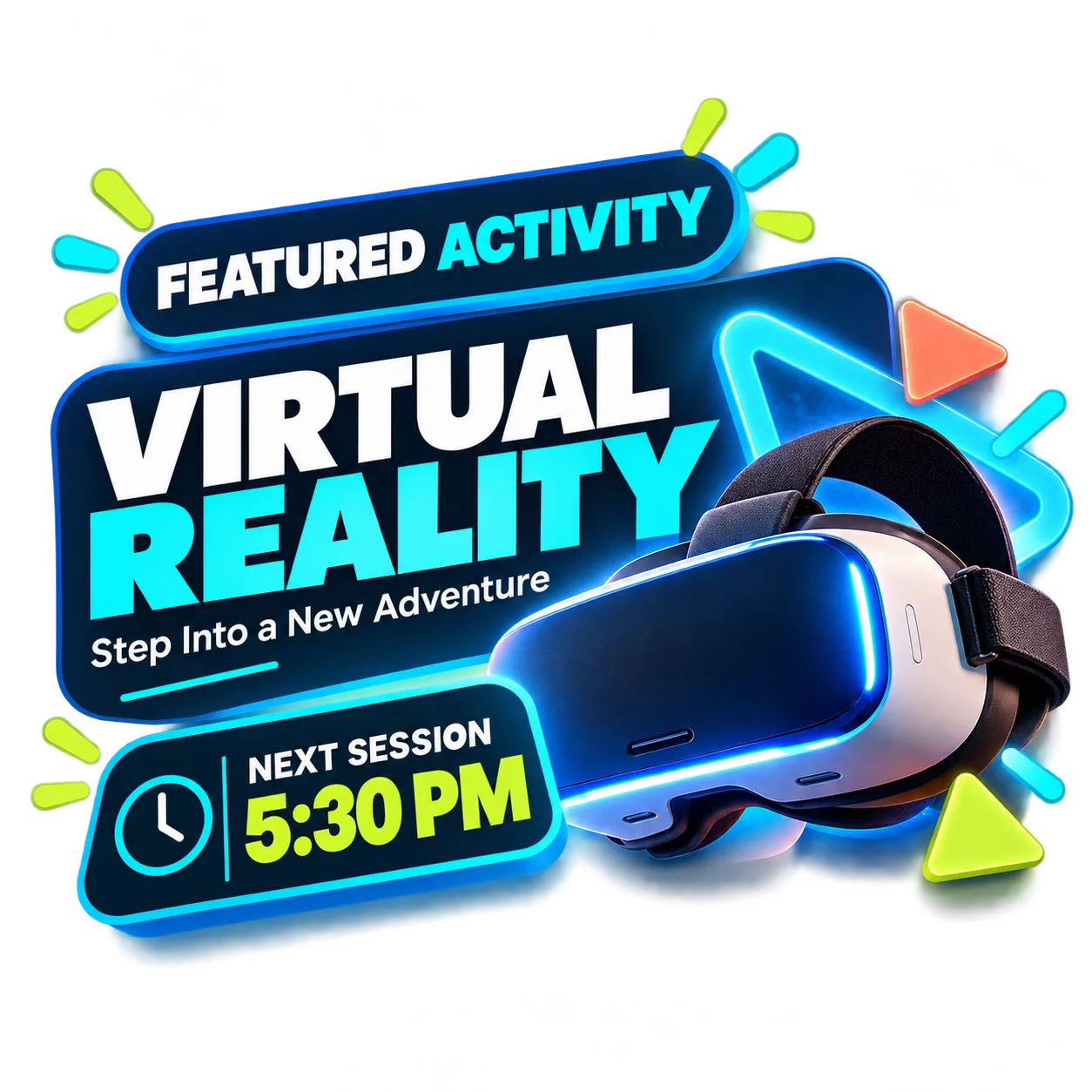 Beispiel einer Bildschirmanzeige für eine Virtual-Reality-Session
